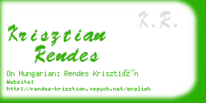 krisztian rendes business card